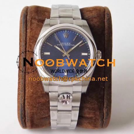 Replica Rolex Oyster Perpetual 39 114300 AR Stainless Steel 904L Blue Dial Swiss 3132