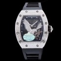 Replica Richard Mille RM023 KV Stainless Steel & Diamonds Diamond Eagle Skeleton Dial M8215