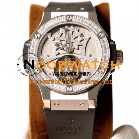 Replica Hublot Big Bang Tourbillon N Stainless Steel Stainless Steel & Diamonds Dial Swiss Tourbillon