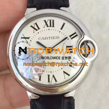 Replica Cartier Ballon Bleu 36MM JF Stainless Steel White Dial M9015