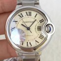 Replica Cartier Ballon Bleu 33MM JF Stainless Steel White Dial M9015