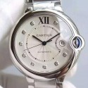 Replica Cartier Ballon Bleu Stainless Steel White Dial Stainless Steel Bracelet M9015