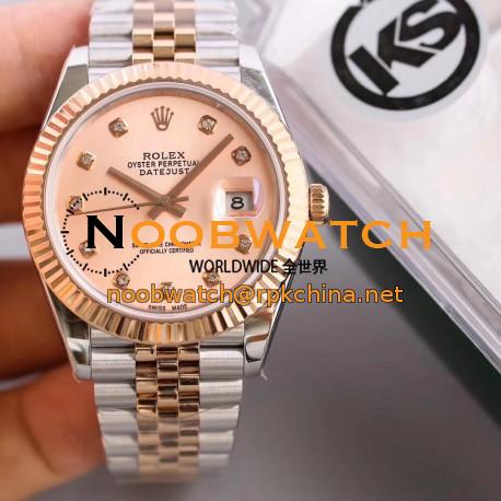 Replica Rolex Datejust II 116333 41MM KS Stainless Steel & Rose Gold Pink Mother Of Pearl Dial Swiss 2836-2