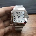 Replica Cartier Santos De Cartier Large 2018 WSSA0009 KOR Stainless Steel White Dial M9015