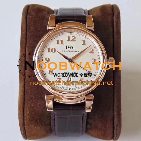 Replica IWC Da Vinci Automatic IW356601 MK Rose Gold White Dial Swiss 2892