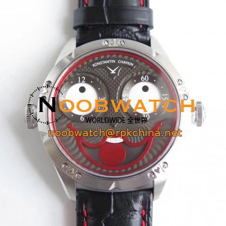 Replica Konstantin Chaykin Joker N Stainless Steel Anthracite & Red Joker Dial Seiko NH35A