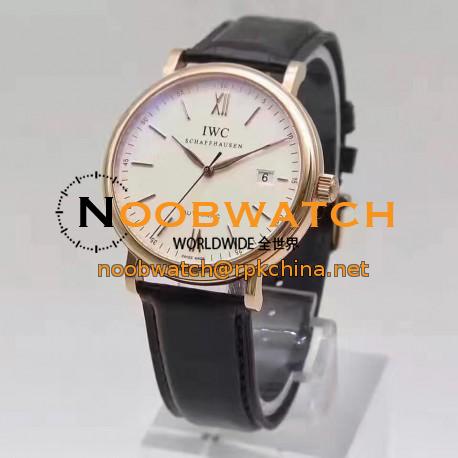 Replica IWC Portofino Automatic IW356504 MK Rose Gold White & Gold Dial Swiss 2892