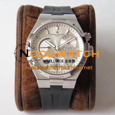 Replica Vacheron Constantin Overseas Dual Time 47450/B01A-9226 TWA Stainless Steel Silver Dial Swiss 1222 SC