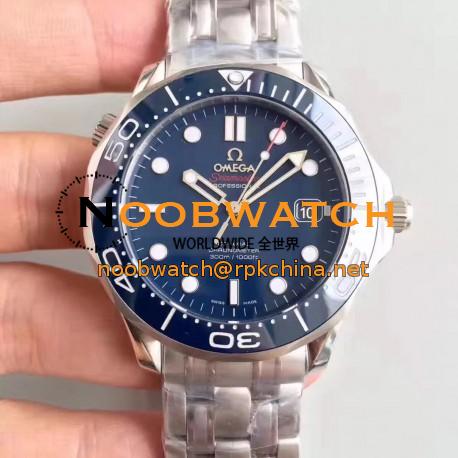 Replica Omega Seamaster Diver 300M 212.30.41.20.03.001 BP Stainless Steel Blue Dial Swiss 2824-2