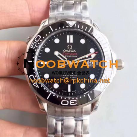 Replica Omega Seamaster Diver 300M 212.30.41.20.01.003 BP Stainless Steel Black Dial Swiss 2824-2