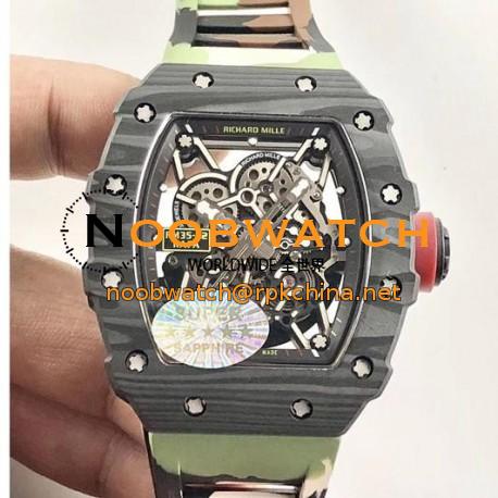 Replica Richard Mille RM35-02 Rafael Nadal KV Forged Carbon Skeleton Dial M8215