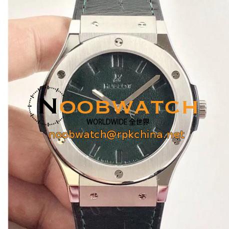 Replica Hublot Classic Fusion Berluti Scritto 511.NX.050B.VR.BER16 SR V2 Stainless Steel Green Leather Dial Swiss HUB1100