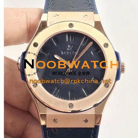 Replica Hublot Classic Fusion Berluti Scritto 511.OX.0500.VR.BER16 SR V2 Rose Gold Blue Leather Dial Swiss HUB1100