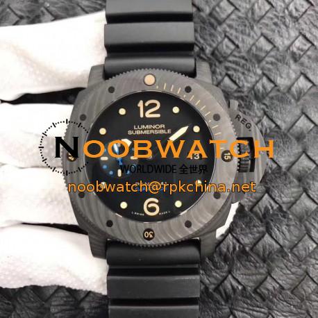 Replica Panerai Luminor Submersible 1950 PAM616 VS V3 Carbotech Black Dial Swiss P9000