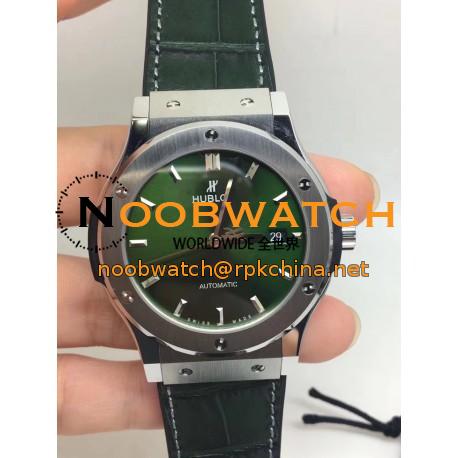 Replica Hublot Classic Fusion Titanium Green 38MM 542.NX.8970.LR JJ V2 Titanium Green Dial Swiss HUB1112