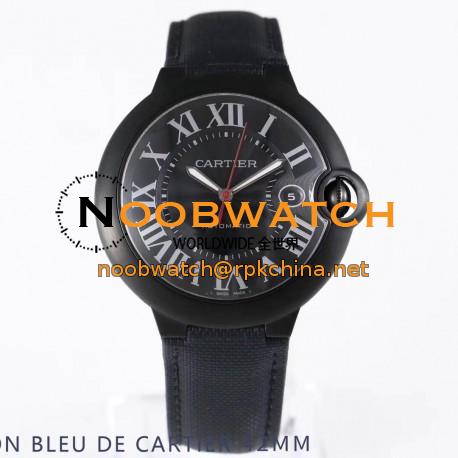 Replica Ballon Bleu De Cartier 42MM WSBB0015 AF PVD Black Dial Swiss 2892