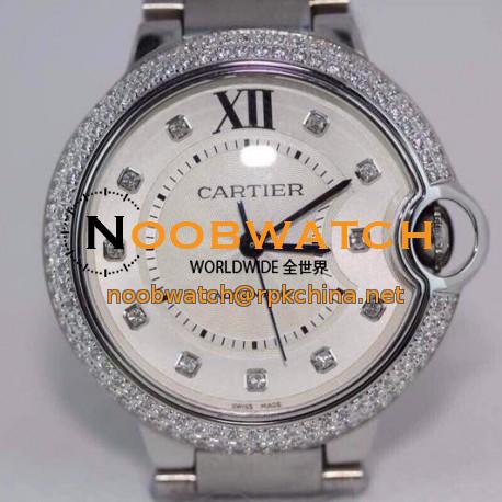 Replica Cartier Ballon Bleu 36MM Stainless Steel Silver Dial Swiss 2688