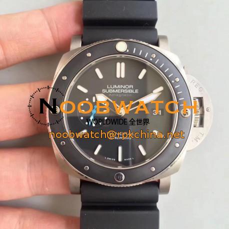 Replica Panerai Luminor Submersible 1950 Amagnetic 3 Days PAM1389 ZF Titanium & Black Ceramic Black Dial Swiss P9010