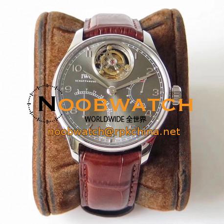 Replica IWC Portugieser Tourbillon Mystere Retrograde IW504601 ZF Stainless Steel Anthracite Dial Swiss Tourbillon