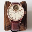 Replica IWC Portugieser Tourbillon Mystere Retrograde IW504602 ZF Rose Gold White Dial Swiss Tourbillon