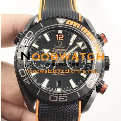 Replica Omega Seamaster Planet Ocean 600M Chronograph Deep Black 215.92.46.51.01.001 OM PVD Black Dial Swiss 9900