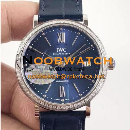 Replica IWC Portofino Automatic 37 IW458111 MK Stainless Steel & Diamonds Blue Dial M9015