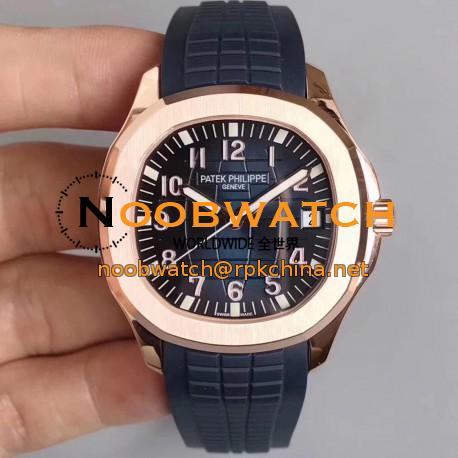 Replica Patek Philippe Aquanaut Jumbo 5167R MP Rose Gold Blue Dial Swiss 324SC