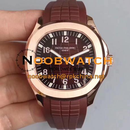 Replica Patek Philippe Aquanaut Jumbo 5167R-001 MP Rose Gold Chocolate Dial Swiss 324SC