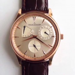 Replica Jaeger-LeCoultre Master Ultra Thin Reserve De Marche 1372520 SW Rose Gold Silver Dial Swiss Caliber 938A/1