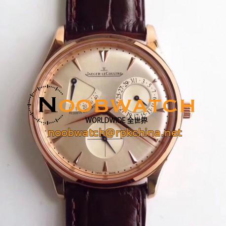 Replica Jaeger-LeCoultre Master Ultra Thin Reserve De Marche 1372520 SW Rose Gold Silver Dial Swiss Caliber 938A/1