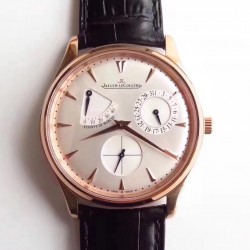 Replica Jaeger-LeCoultre Master Ultra Thin Reserve De Marche 1372520 SW Rose Gold Silver Dial Swiss Caliber 938A/1