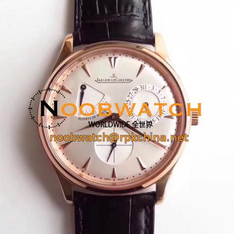 Replica Jaeger-LeCoultre Master Ultra Thin Reserve De Marche 1372520 SW Rose Gold Silver Dial Swiss Caliber 938A/1