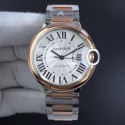 Replica Ballon Bleu De Cartier 33MM W2BB0023 V6 Stainless Steel & Rose Gold Silver Dial Seiko NH05A