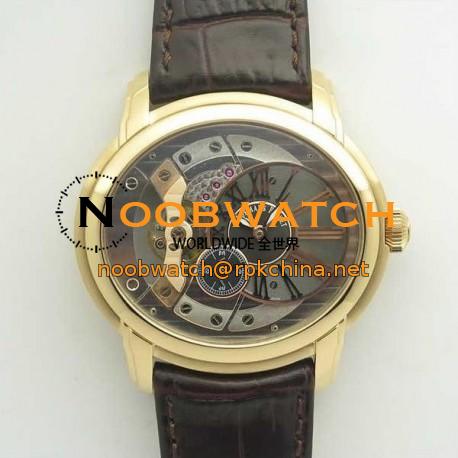 Replica Audemars Piguet Royal Millenary 4101 15350OR.OO.D093CR.01 V9 Yellow Gold Skeleton Dial Swiss 4101