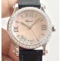 lReplica Chopard Happy Sport 36MM Automatic 278559 Noob Stainless Steel & Diamond Pink Dial Swiss 2892