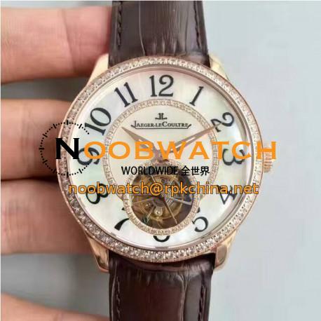 Replica Jaeger-LeCoultre Rendez-Vous Tourbillon 3412405 Noob Rose Gold & Diamond MOP Dial Swiss Tourbillon