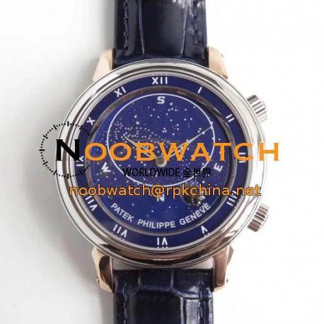 Replica Patek Philippe Grand Complications Sky Moon Celestial 5102PR Noob Rose Gold Blue Dial Swiss 240 LU CL C