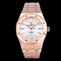 Replica Audemars Piguet Royal Oak 15450 JF V5 Rose Gold Silver Dial Swiss 3120