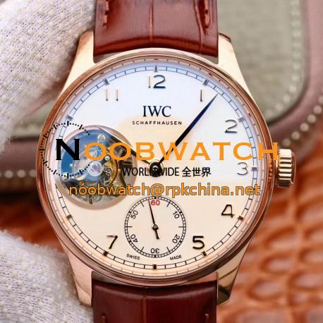 Replica IWC Portugieser Tourbillon IW546302 ZF Rose Gold White Dial Swiss Tourbillon