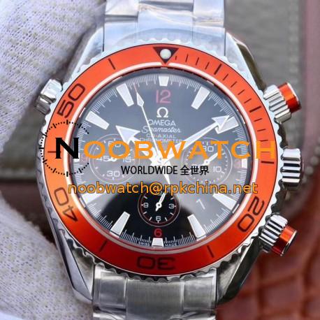 Replica Omega Seamaster Planet Ocean 600M Chronograph 232.30.46.51.01.002 Noob Stainless Steel Black Dial Swiss 7750