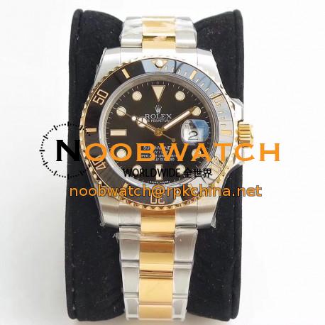 Replica Rolex Submariner Date 116613LN VR 18K Yellow Gold Wrapped & Stainless Steel Black Dial Swiss 2836-2