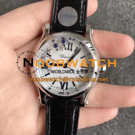 Replica Chopard Happy Sport 36MM Automatic 278559 YF V2 Stainless Steel White & Diamond Dial Swiss 2892