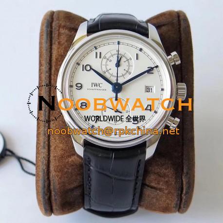 Replica IWC Portugieser Chronograph Classic IW390403 ZF Stainless Steel White Dial Swiss 7750