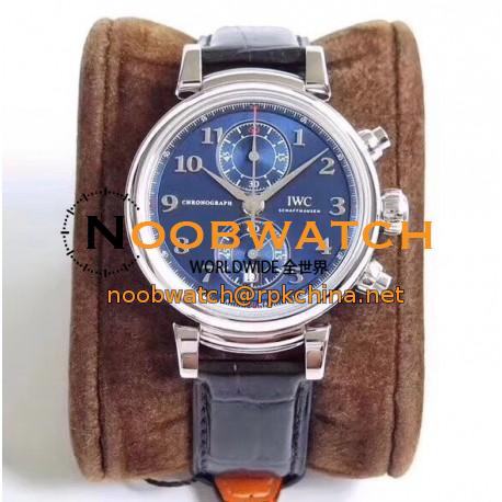 Replica IWC Da Vinci Chronograph Edition Sport For Good Fundation IW393402 ZF Stainless Steel Blue Dial Swiss 7750