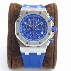 Replica Audemars Piguet Royal Oak Offshore Chronograph 2018 SIHH 26470 JF V2 Stainless Steel Blue Dial Swiss 3126