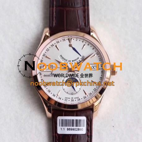 Replica Jaeger-LeCoultre Master Calendar Q151242A Noob Rose Gold Silver Dial Swiss Caliber 924