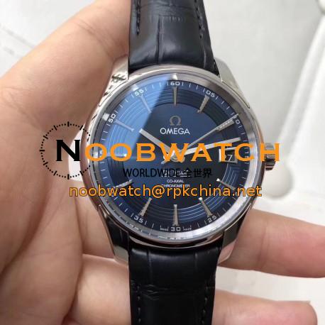 Replica Omega De Ville Hour Vision Co-Axial 41MM 431.33.41.21.03.001 VS Stainless Steel Blue Dial Swiss 8500