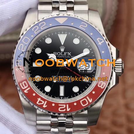 Replica Rolex GMT-Master II 116719BLRO DJ Stainless Steel 904L Black Dial Swiss 2836-2