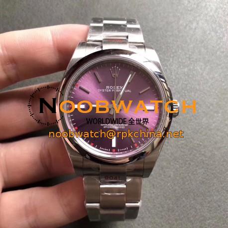 Replica Rolex Oyster Perpetual 39 114300 GM Stainless Steel 904L Red Dial Swiss 3132