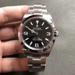 Replica Rolex Explorer 214270 GM Stainless Steel 904L Black Dial Swiss 3132